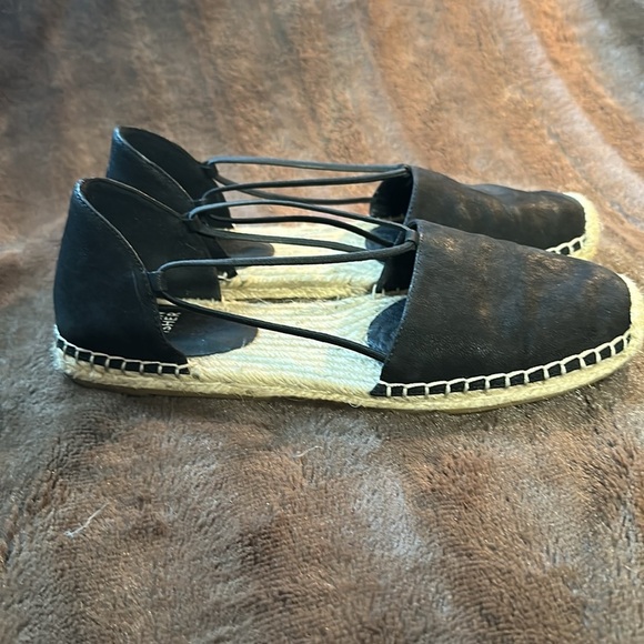 EILEEN FISHER Lee Espadrille Flat, Black Suede Shoe Sz 8 - Picture 4 of 12
